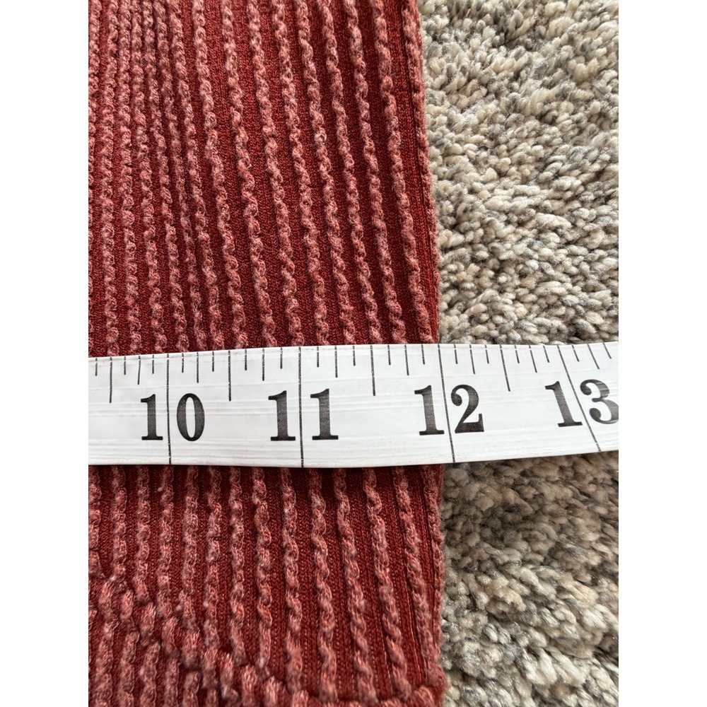 Willow + Root Womens Ribbed V-Neck Tank Top Rust Red Size XS Sleeveless Boho - Picture 4 of 6